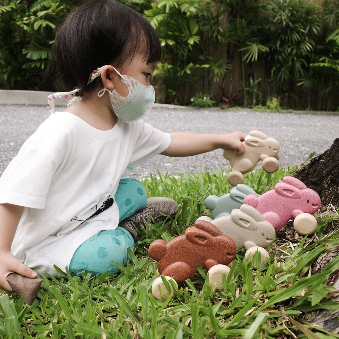 Push Along Bunny - Grey - The Nurturing Nook