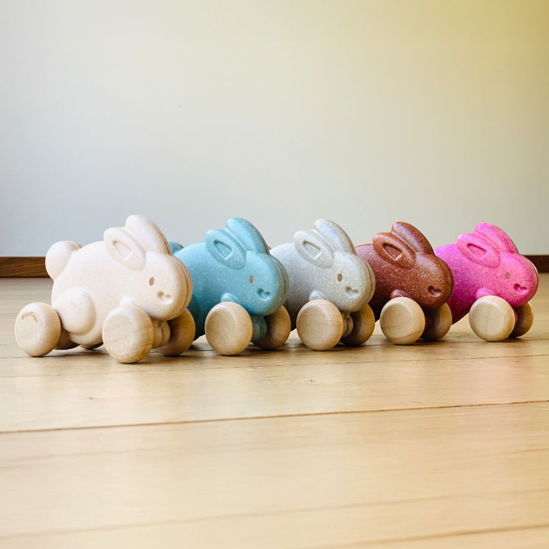Push Along Bunny - Grey - The Nurturing Nook