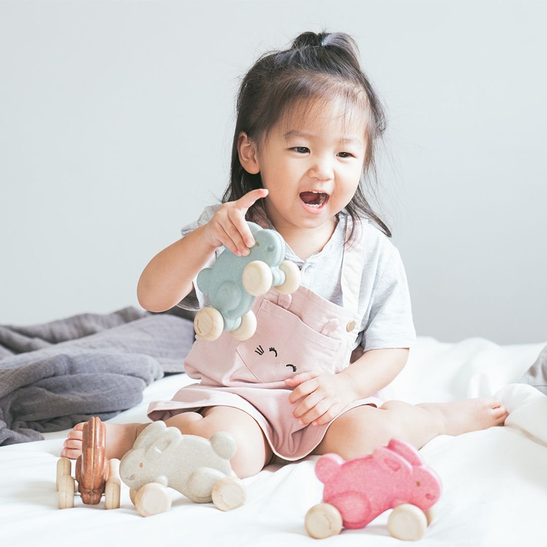 Push Along Bunny - Grey - The Nurturing Nook