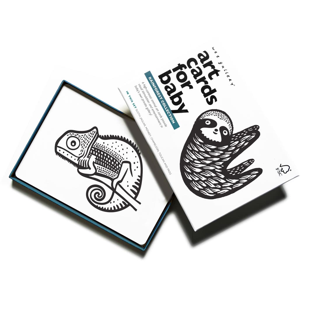 Rainforest art cards for baby - The Nurturing Nook
