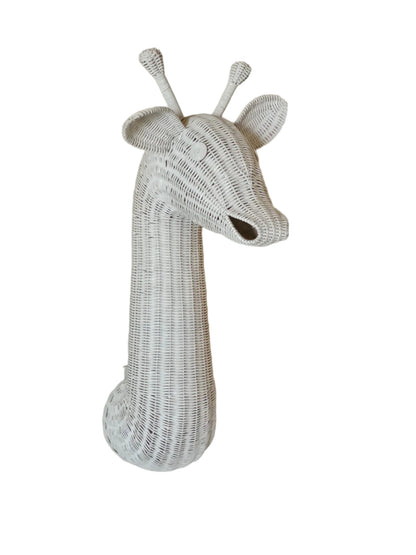 Rattan Giraffe Wall Decor – Boho Nursery & Kids Room Wall Art | Handmade Safari Animal Decor