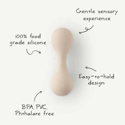 Silicone baby rattle toy for fine motor skills infants