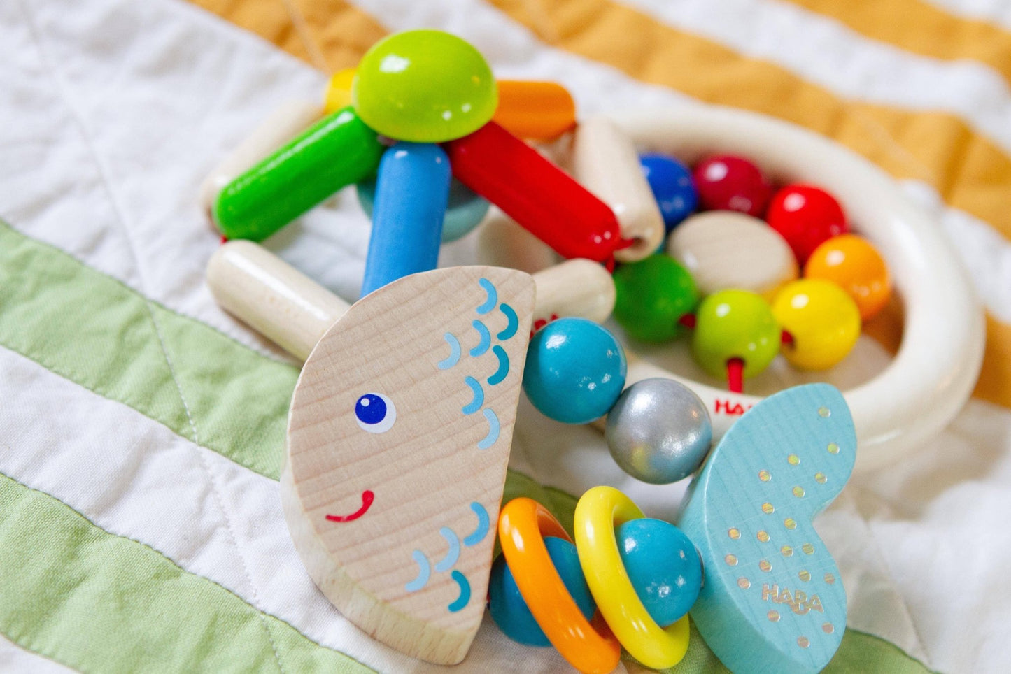Rattlefish Wooden Baby Rattle - The Nurturing Nook