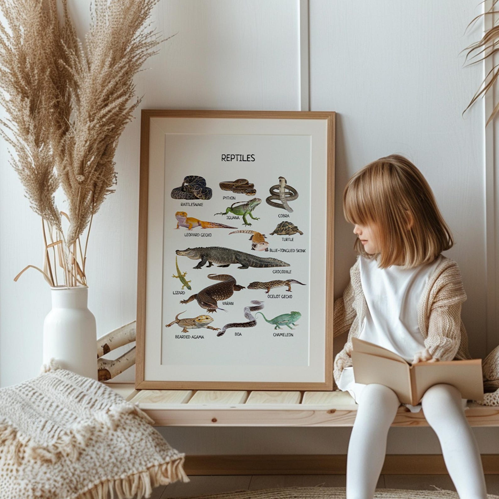 Reptiles & Amphibians Poster - Montessori Educational Animal Print for Toddler Room & Classroom Decor | Digital Download - The Nurturing Nook