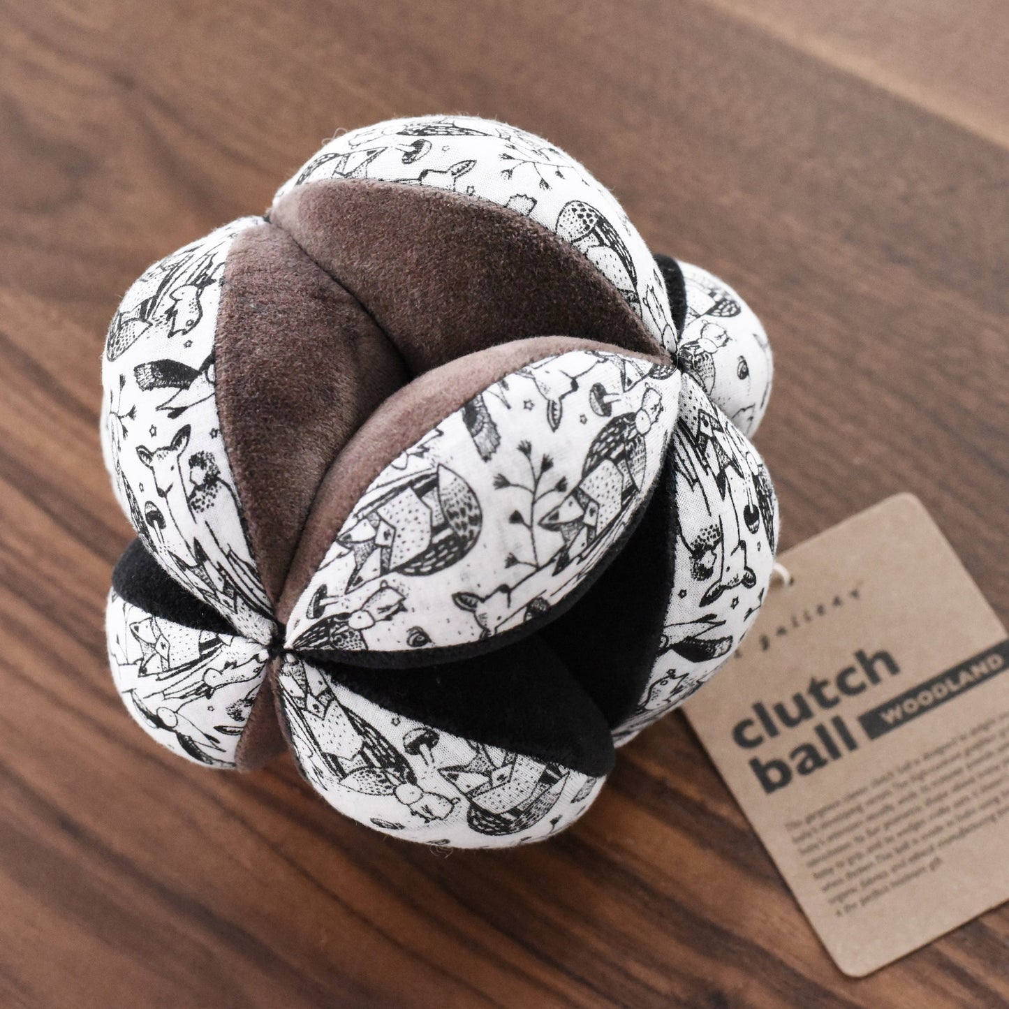 Sensory clutch ball – woodland pattern - The Nurturing Nook