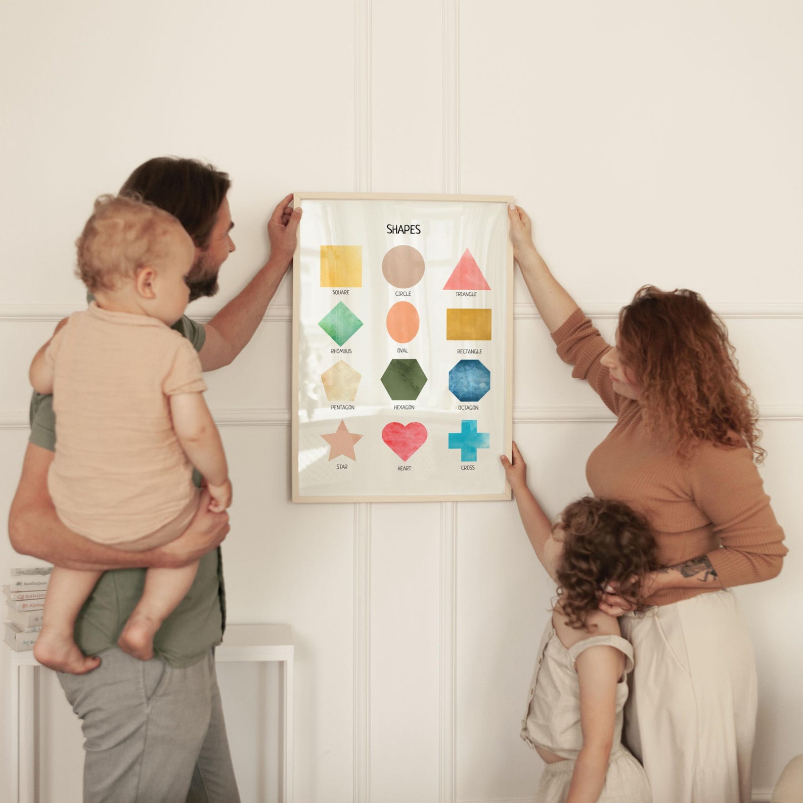 Shapes Poster - Montessori Educational Wall Art for Classroom, Nursery & Homeschool Learning | Digital Download - The Nurturing Nook