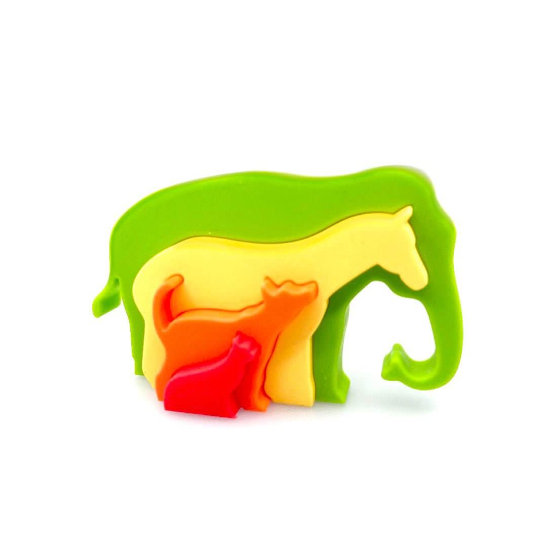 Silicone Nesting Animal Puzzle