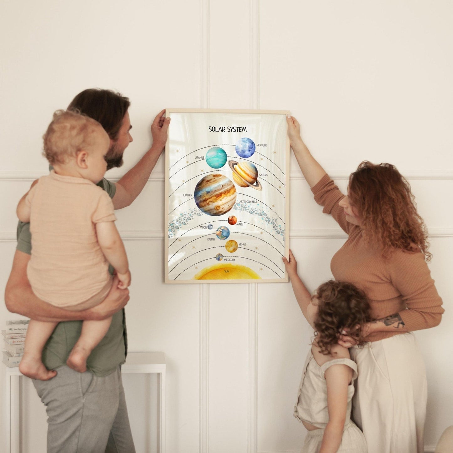 Solar System Poster - Educational Space Wall Art for Kids’ Room, Montessori Classroom & Nursery Decor | Digital Download - The Nurturing Nook