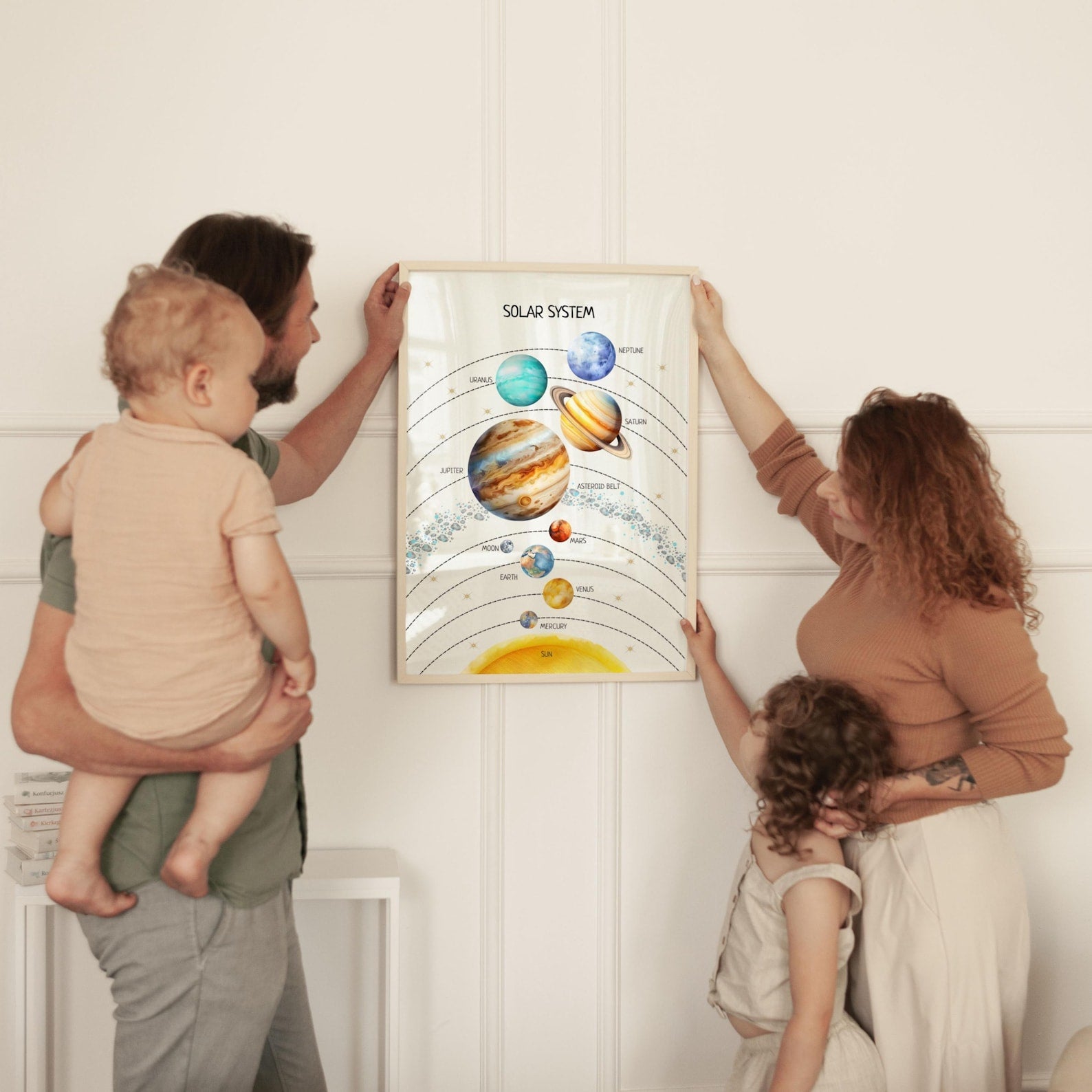Solar System Poster - Educational Space Wall Art for Kids’ Room, Montessori Classroom & Nursery Decor | Digital Download - The Nurturing Nook