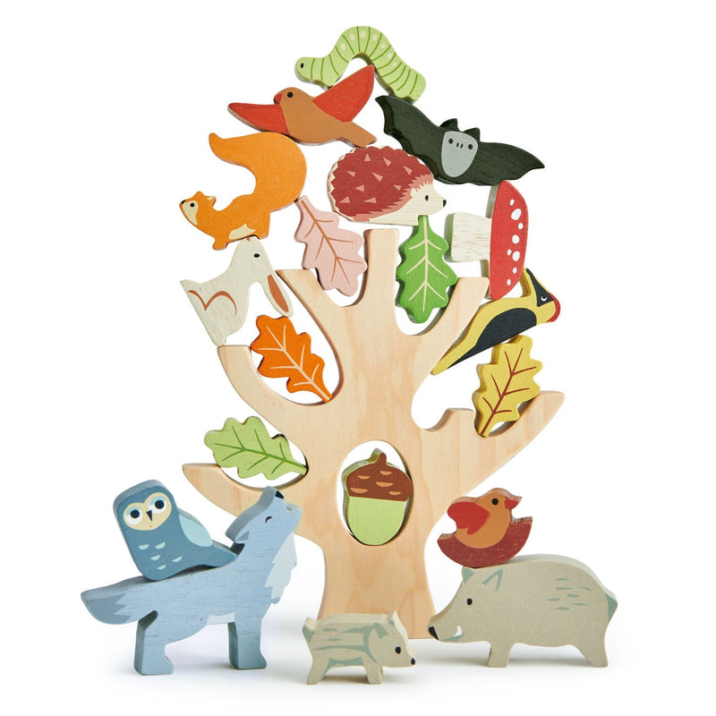 Tender Leaf wooden stacking forest puzzle toy set