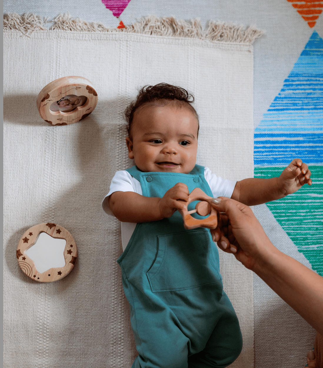 Star Rattle & Baby Mirror + Photo Frame Set - The Nurturing Nook