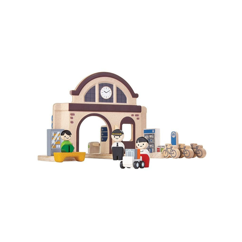 PlanToys station wooden toy set for open-ended play