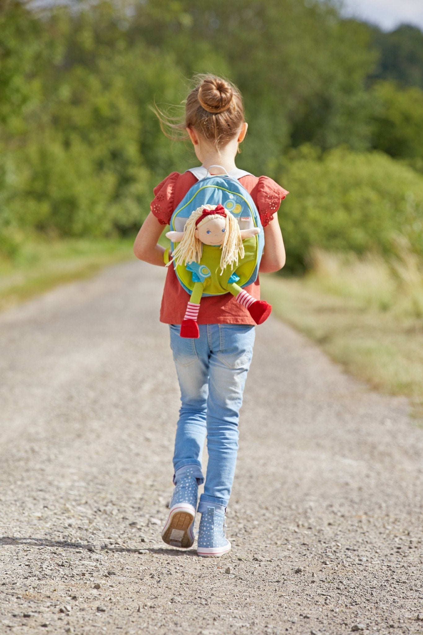 Summer Meadow Backpack to Carry 12" Soft Dolls - The Nurturing Nook