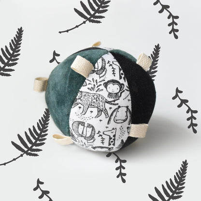 Taggy Ball with Rattle - Wild - The Nurturing Nook