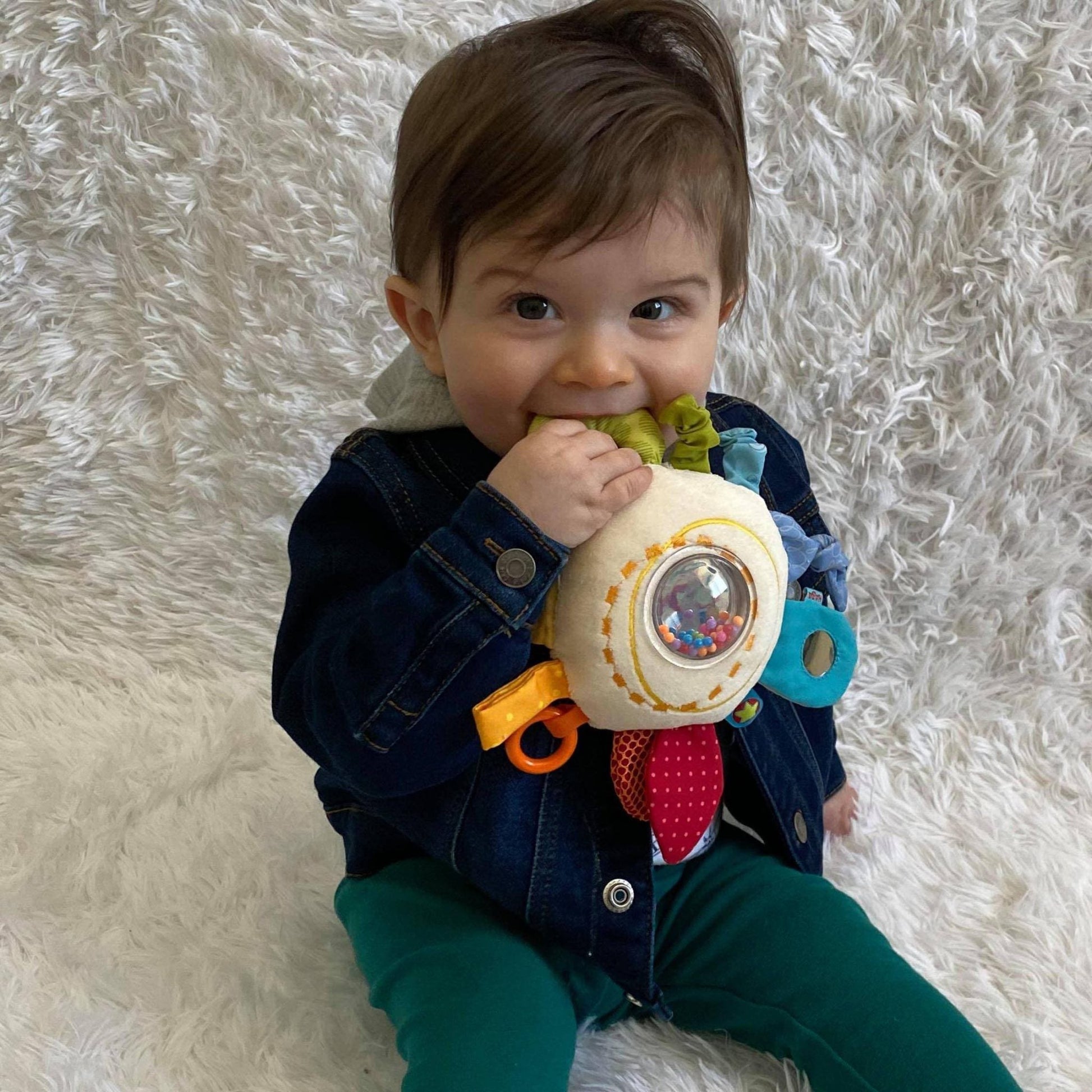 Teether Cuddly Rainbow Round Activity Toy - The Nurturing Nook
