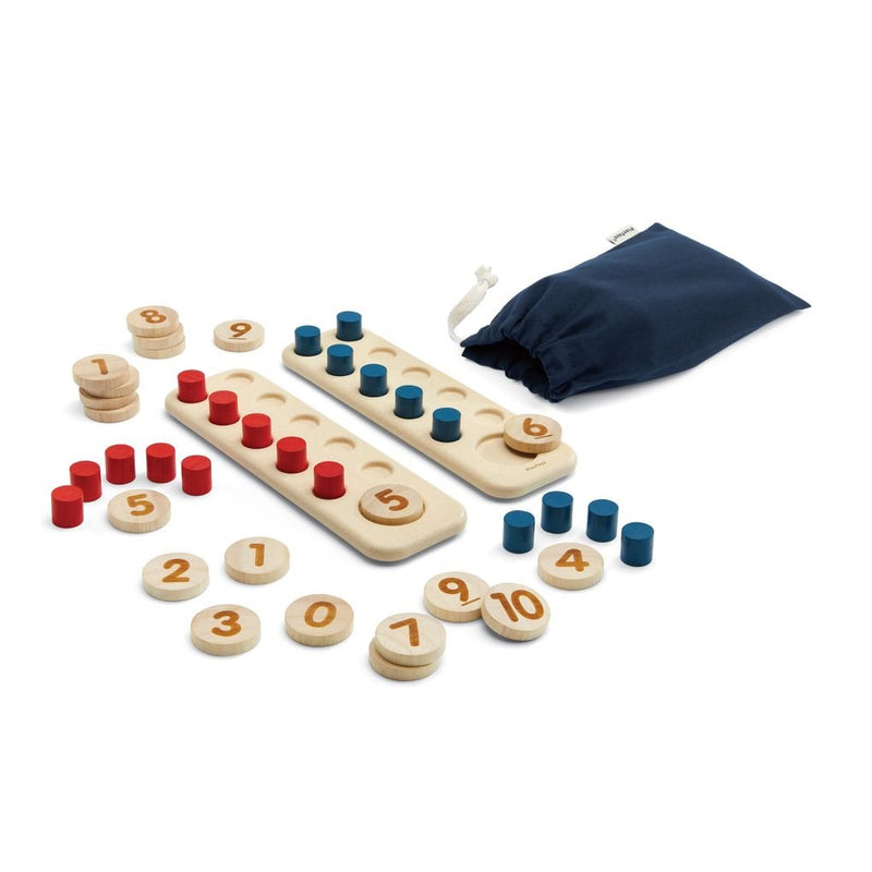 PlanToys ten frame wooden math toy - unit plus