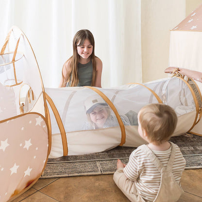 Tiny Land® Compact Adventure 3 - in - 1 Play Tunnel With no Balls - The Nurturing Nook