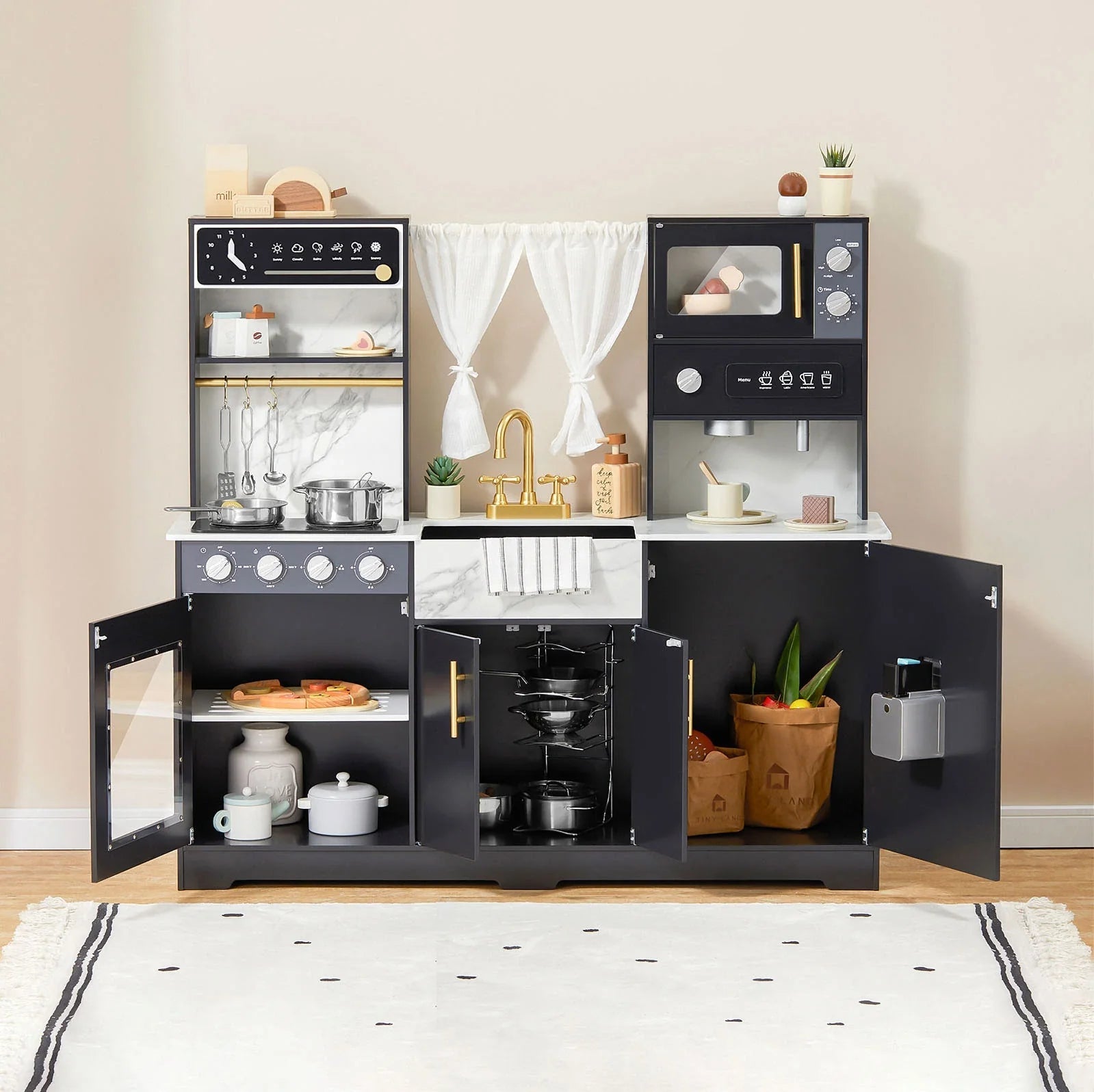 Tiny Land® Iconic Kitchen - Black - The Nurturing Nook