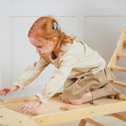 Tiny Land® Montessori climbing set – Pikler triangle with slide - The Nurturing Nook
