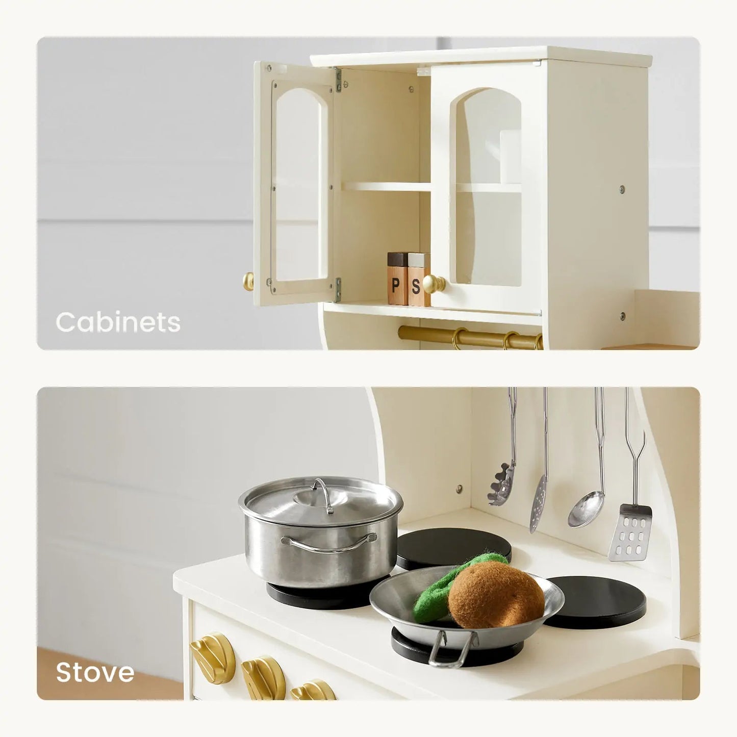 Tiny Land® Serenity Play Kitchen - Cream - The Nurturing Nook