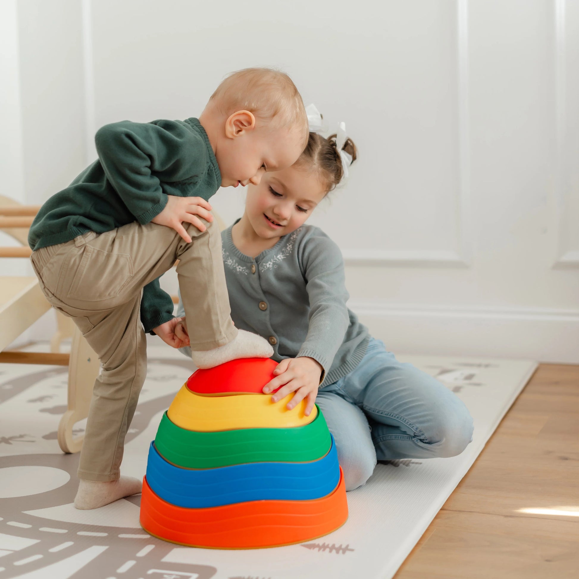 Tiny Land® Stepping Stones - Rainbow Color - The Nurturing Nook