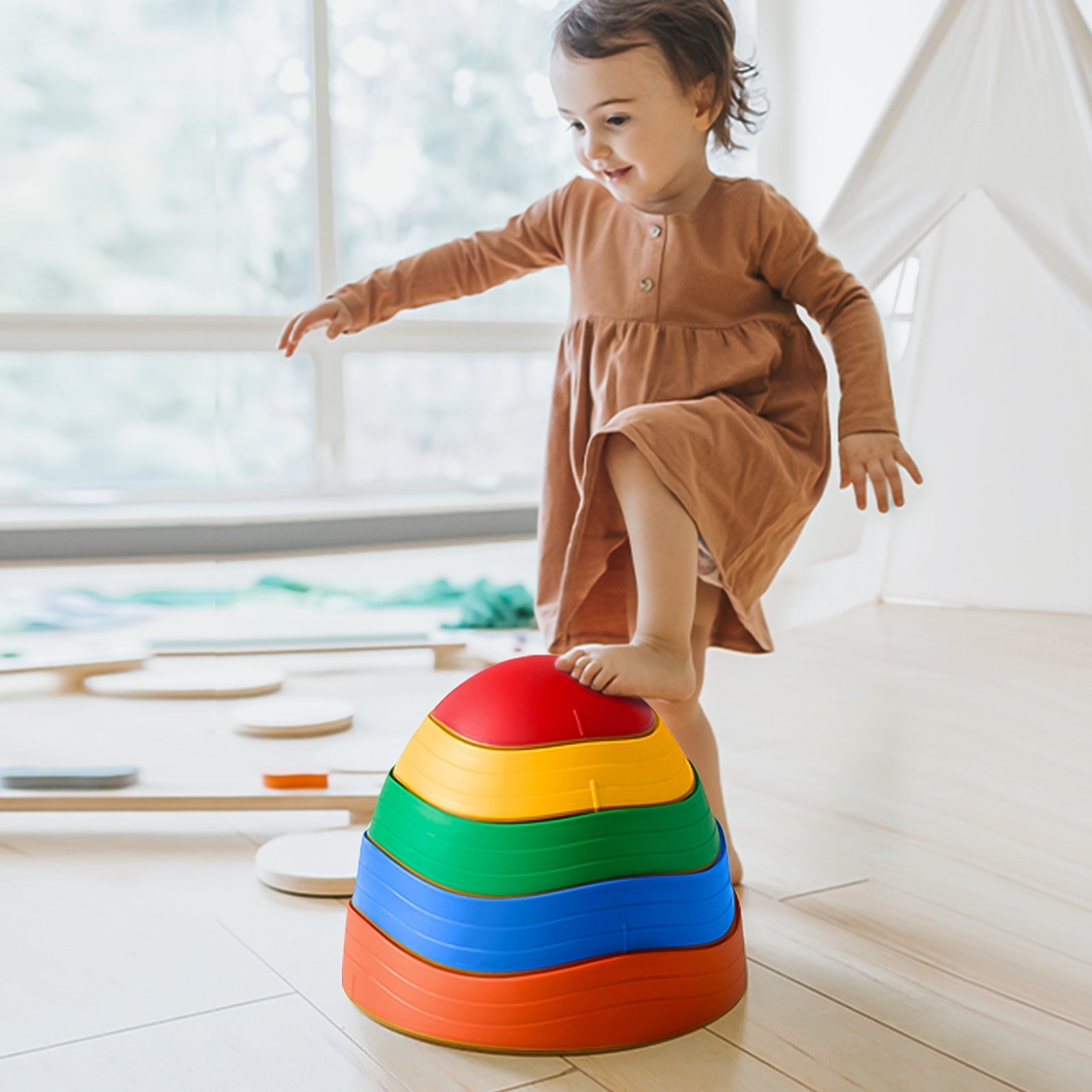 Tiny Land® Stepping Stones - Rainbow Color - The Nurturing Nook