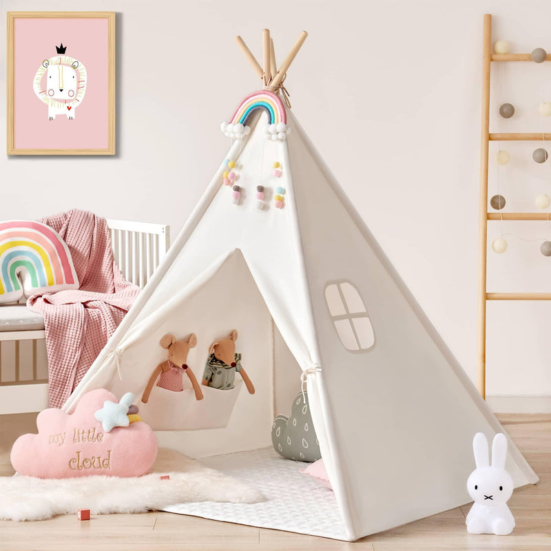 Tiny Land® Cozy indoor teepee for kids with mat