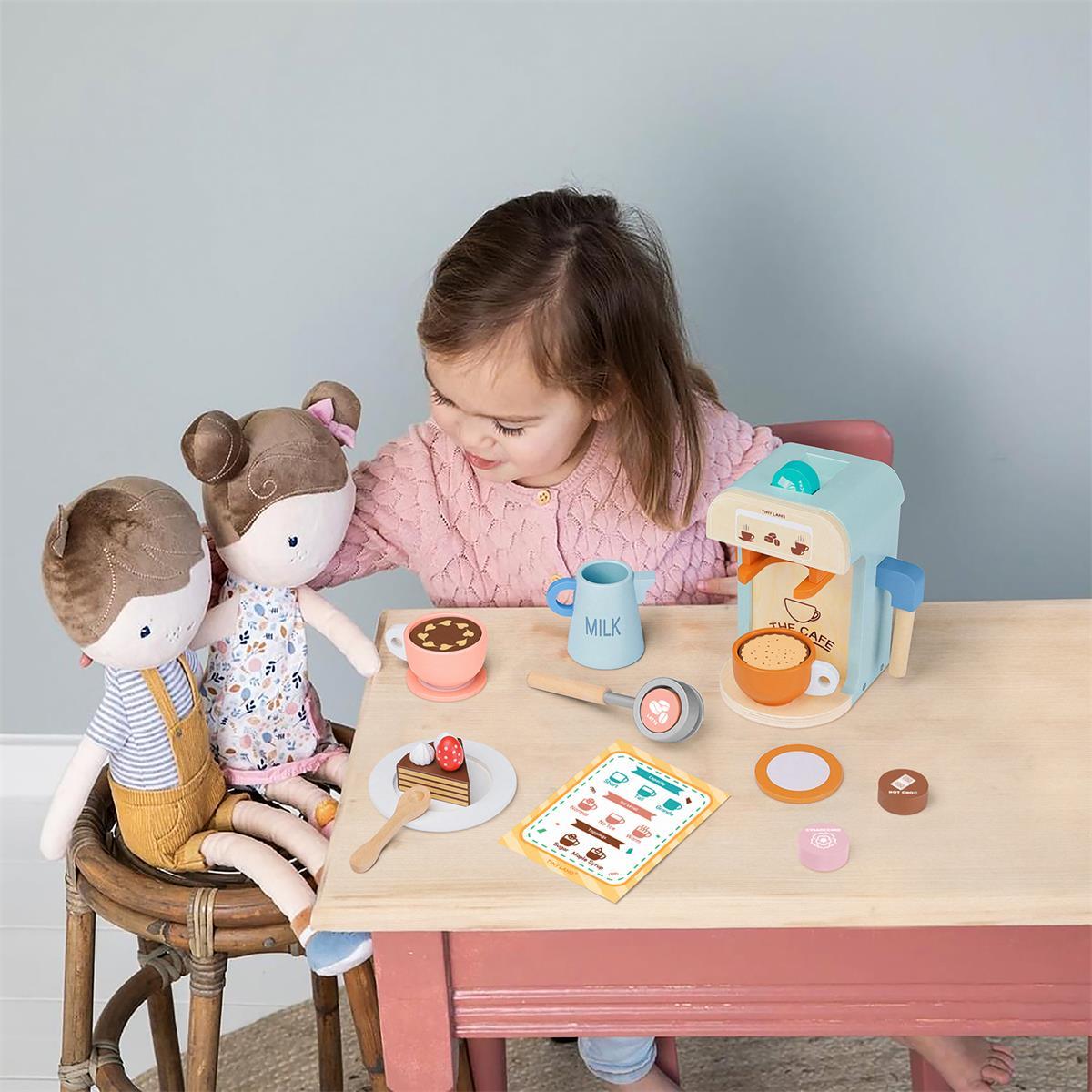 Tiny Land® Wooden Kids Play Coffee Maker Set - The Nurturing Nook
