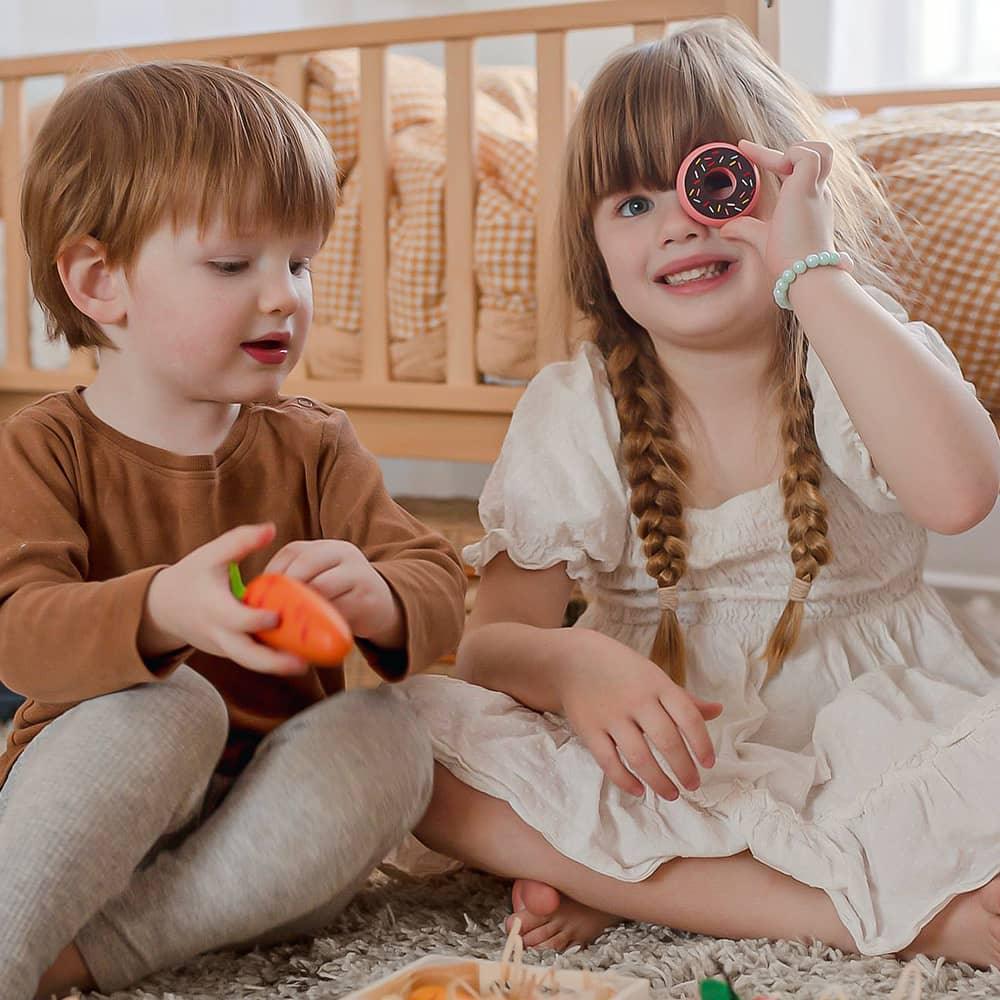 Tiny Land® Wooden Play Food For Kitchen with NO rack - The Nurturing Nook