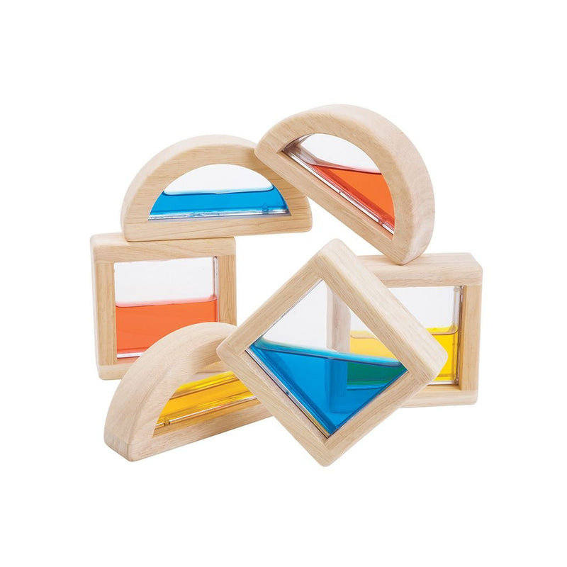 PlanToys wooden color mixing water blocks – sensory toy