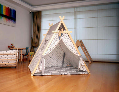 Play Tent and Play Mat / White Stars