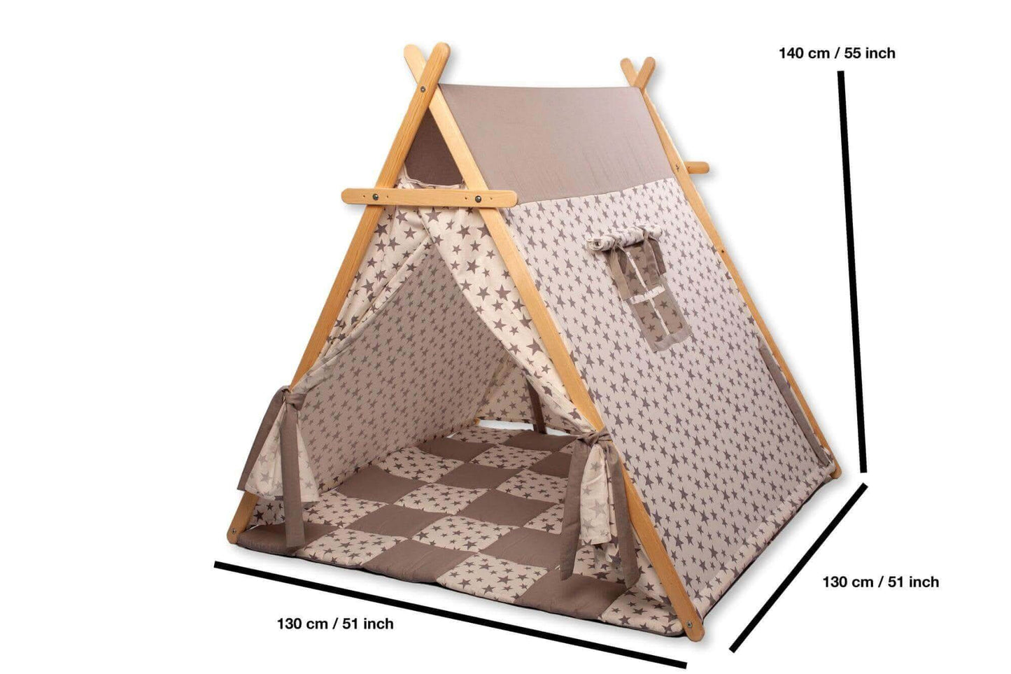 Play Tent and Play Mat / White Stars