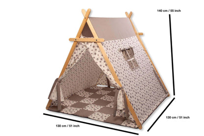 Play Tent and Play Mat / White Stars