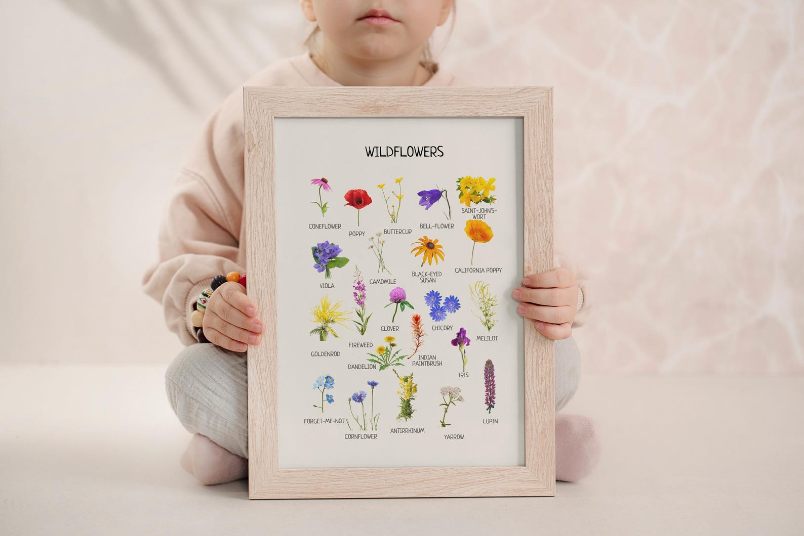 Wildflowers Poster - Educational Nature Wall Art for Kids’ Room, Nursery & Montessori Classroom | Digital Download - The Nurturing Nook