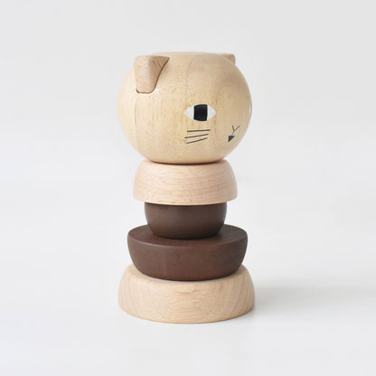 Wood Stacker - Cat - The Nurturing Nook