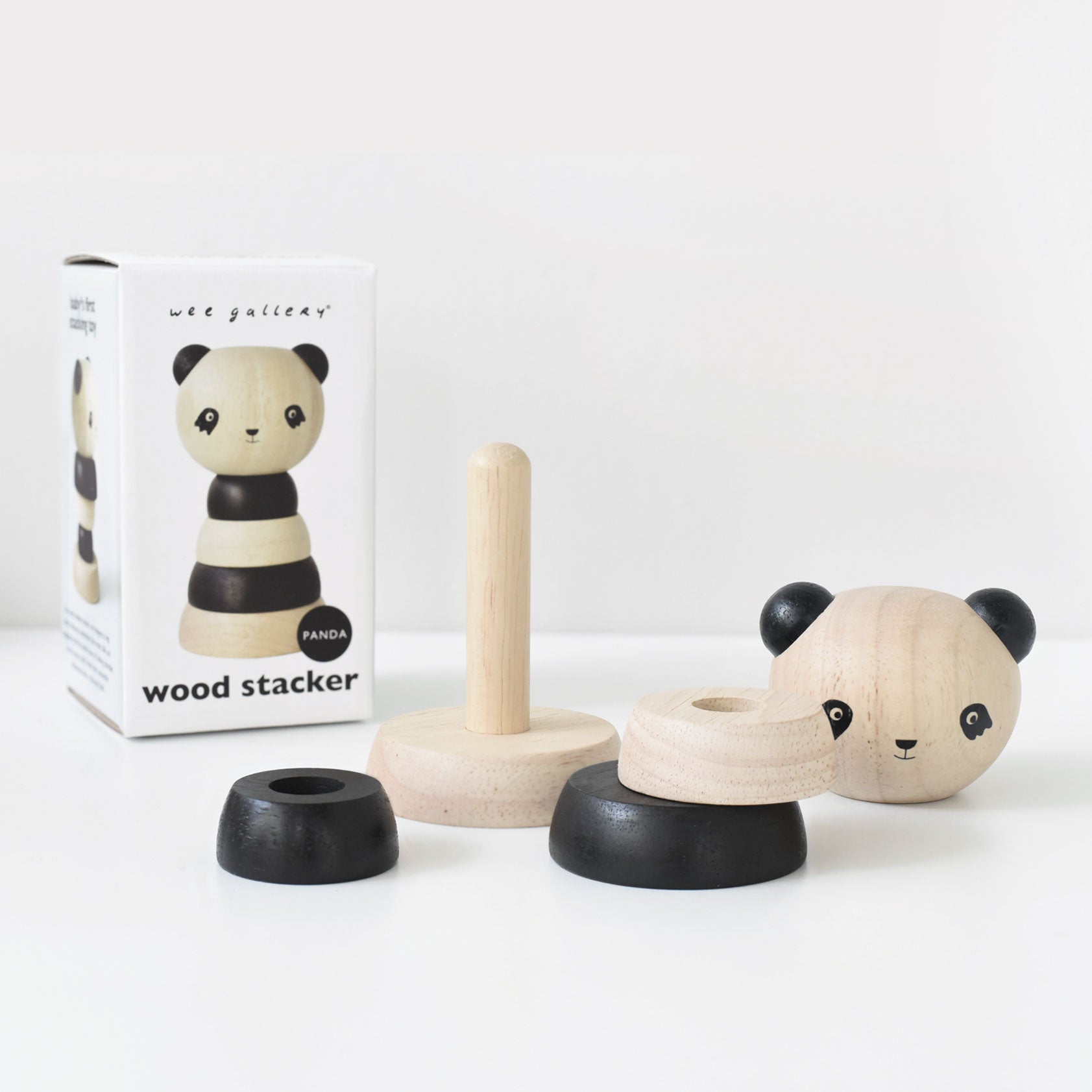 Wood Stacker - Panda - The Nurturing Nook