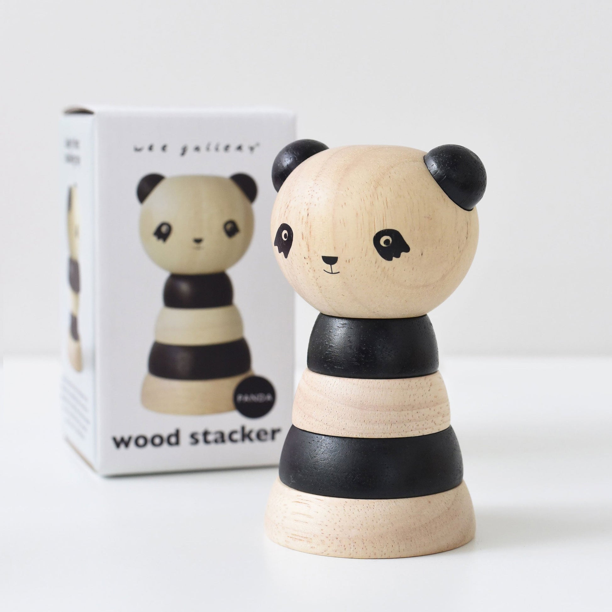 Wood Stacker - Panda - The Nurturing Nook