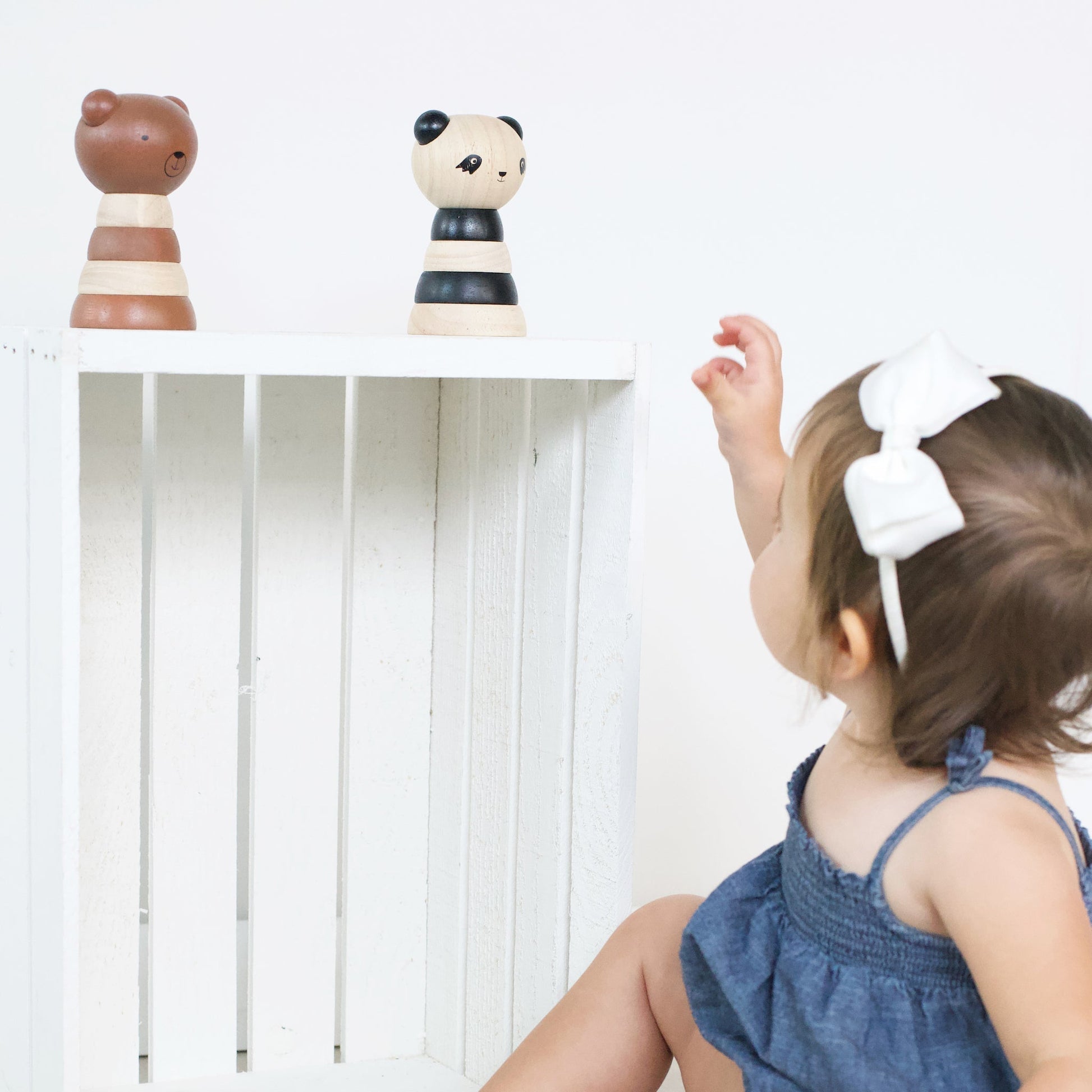 Wood Stacker - Panda - The Nurturing Nook