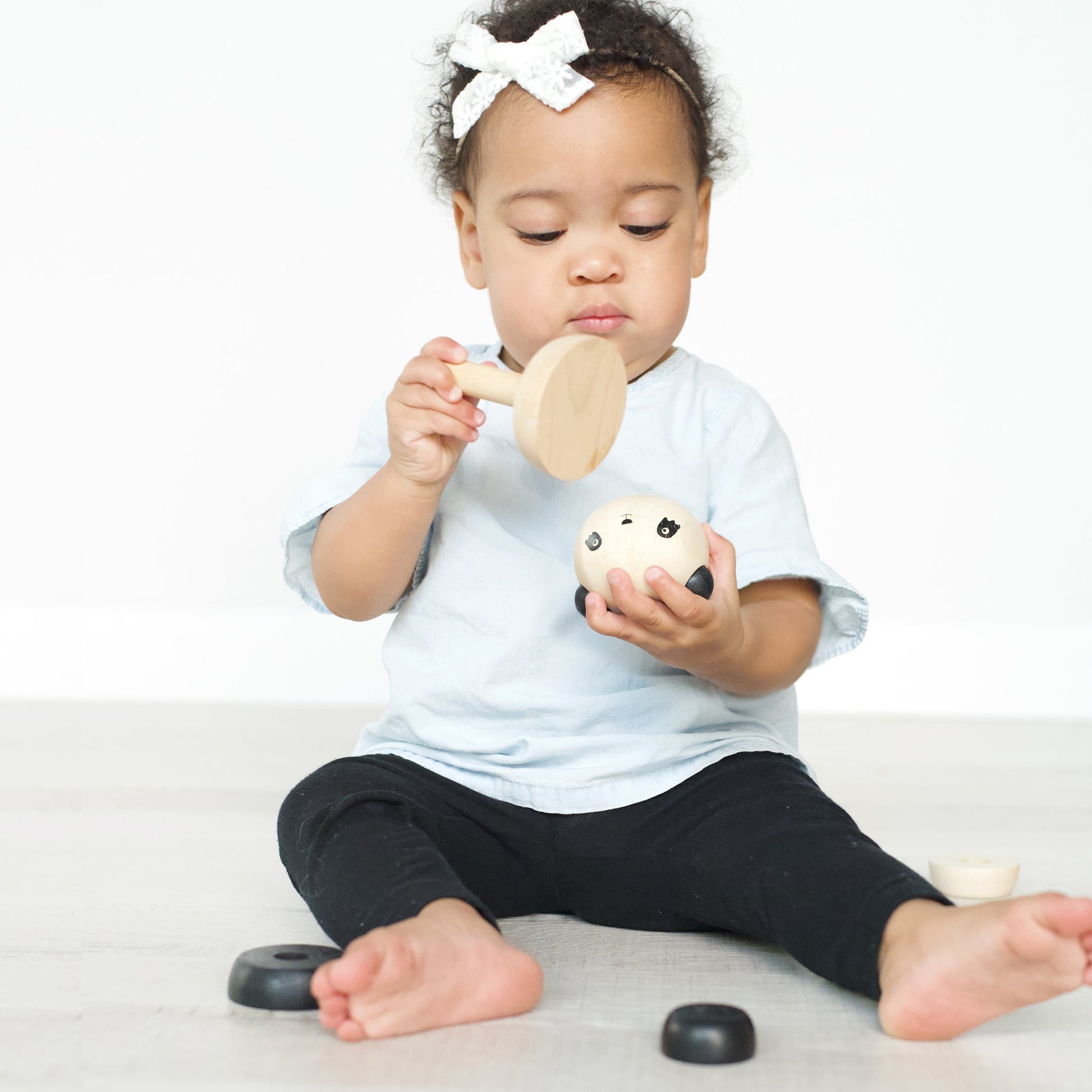 Wood Stacker - Panda - The Nurturing Nook