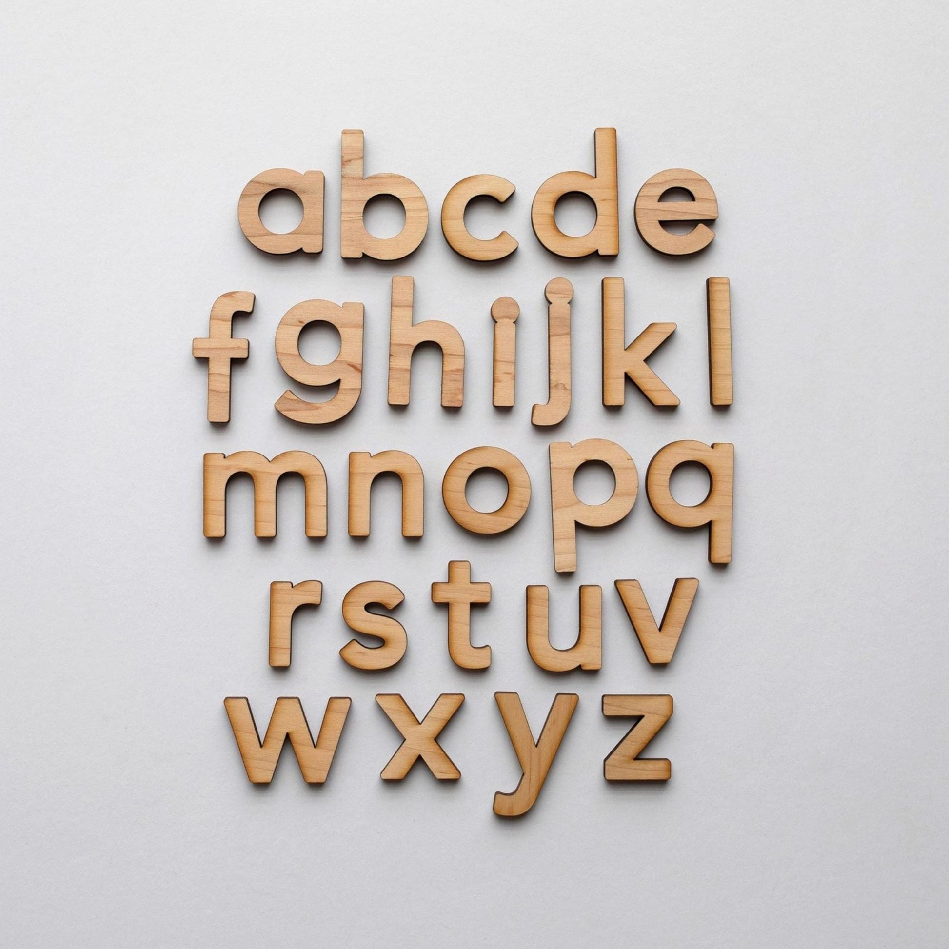 Wooden Alphabet Set • Montessori Movable Alphabet Set, Maple - The Nurturing Nook