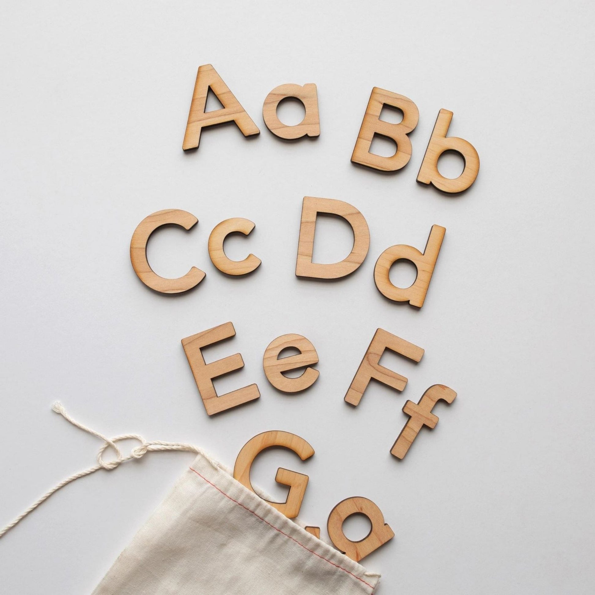 Wooden Alphabet Set • Montessori Movable Alphabet Set, Maple - The Nurturing Nook
