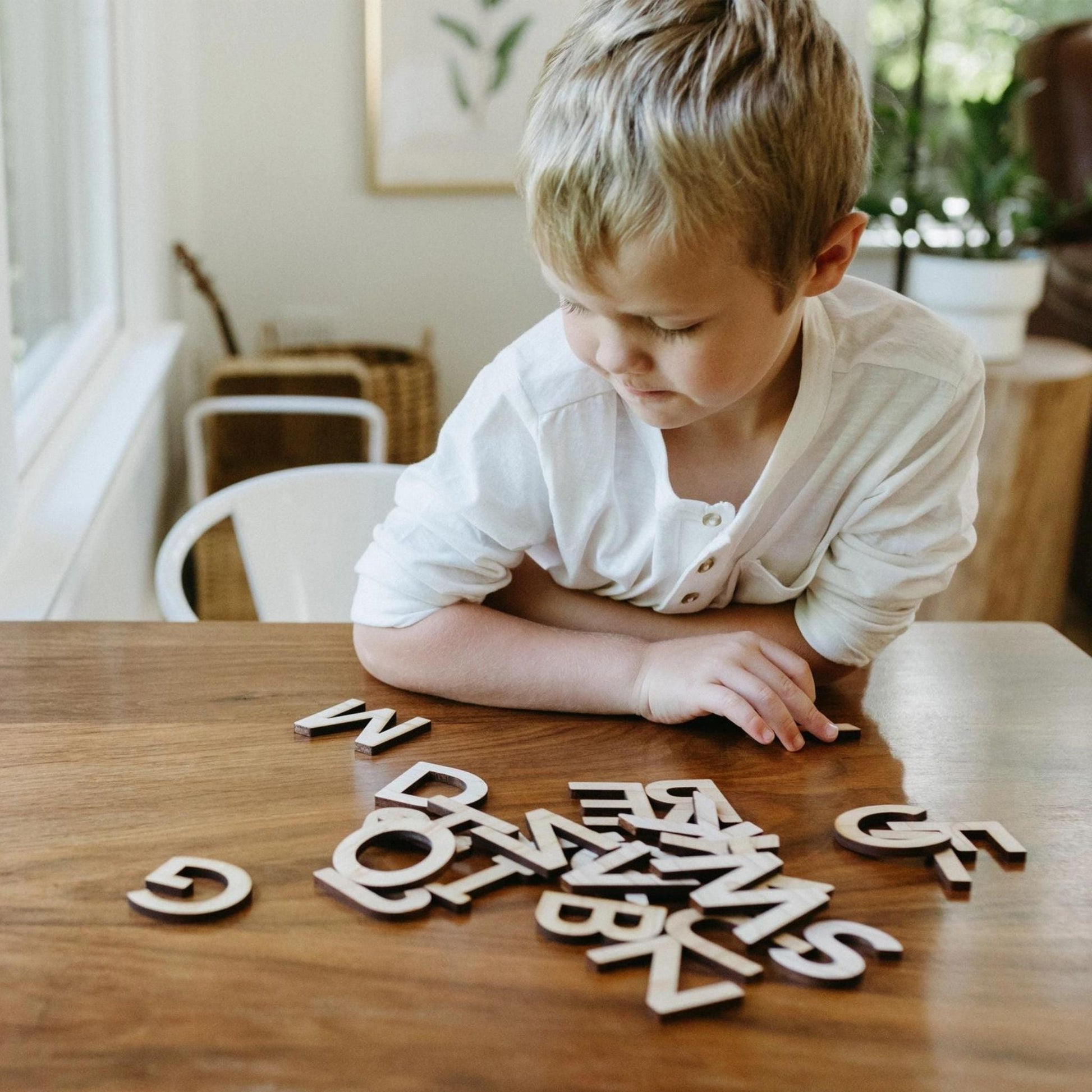 Wooden Alphabet Set • Montessori Movable Alphabet Set, Maple - The Nurturing Nook