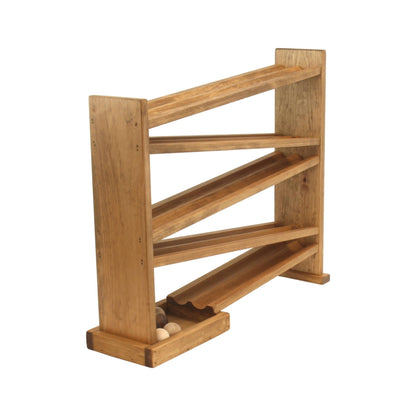 Wooden ball roller racetrack – safe marble - free version, Amish - made - The Nurturing Nook