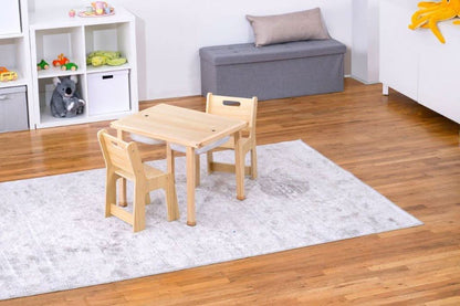 Wooden kids activity table set with chalkboard & storage - The Nurturing Nook