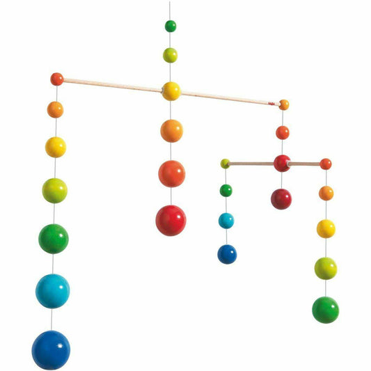 Wooden rainbow mobile - The Nurturing Nook