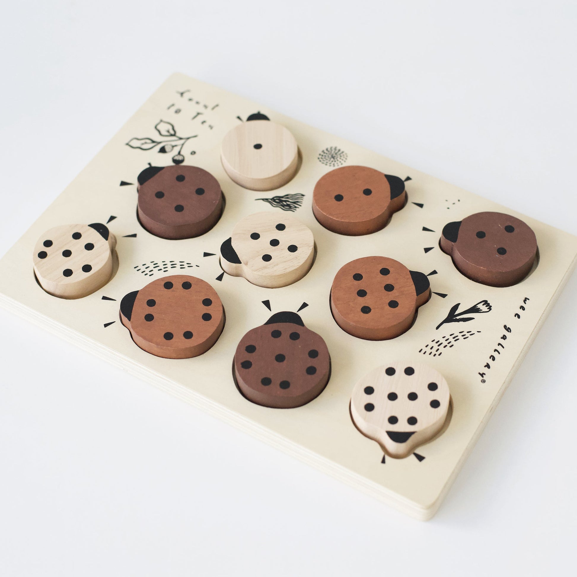Wooden Tray Puzzle - Count to 10 Ladybugs - The Nurturing Nook