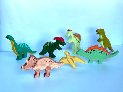 Wooden Dinosaur Set of 7