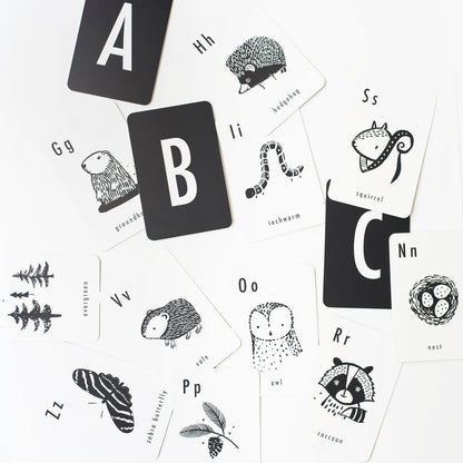 Woodland Alphabet Cards - The Nurturing Nook
