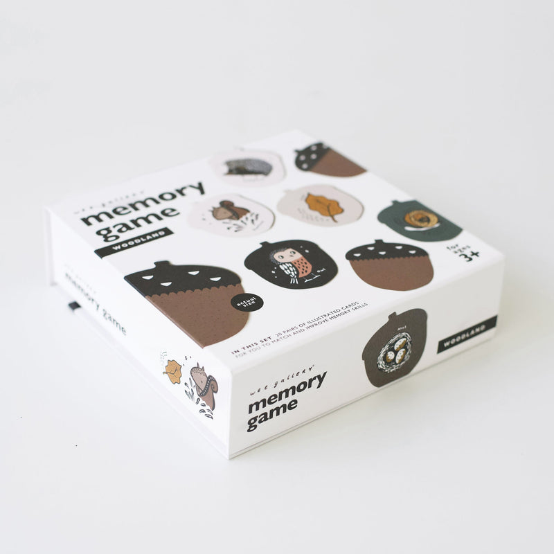Woodland memory game – acorn cards for matching play