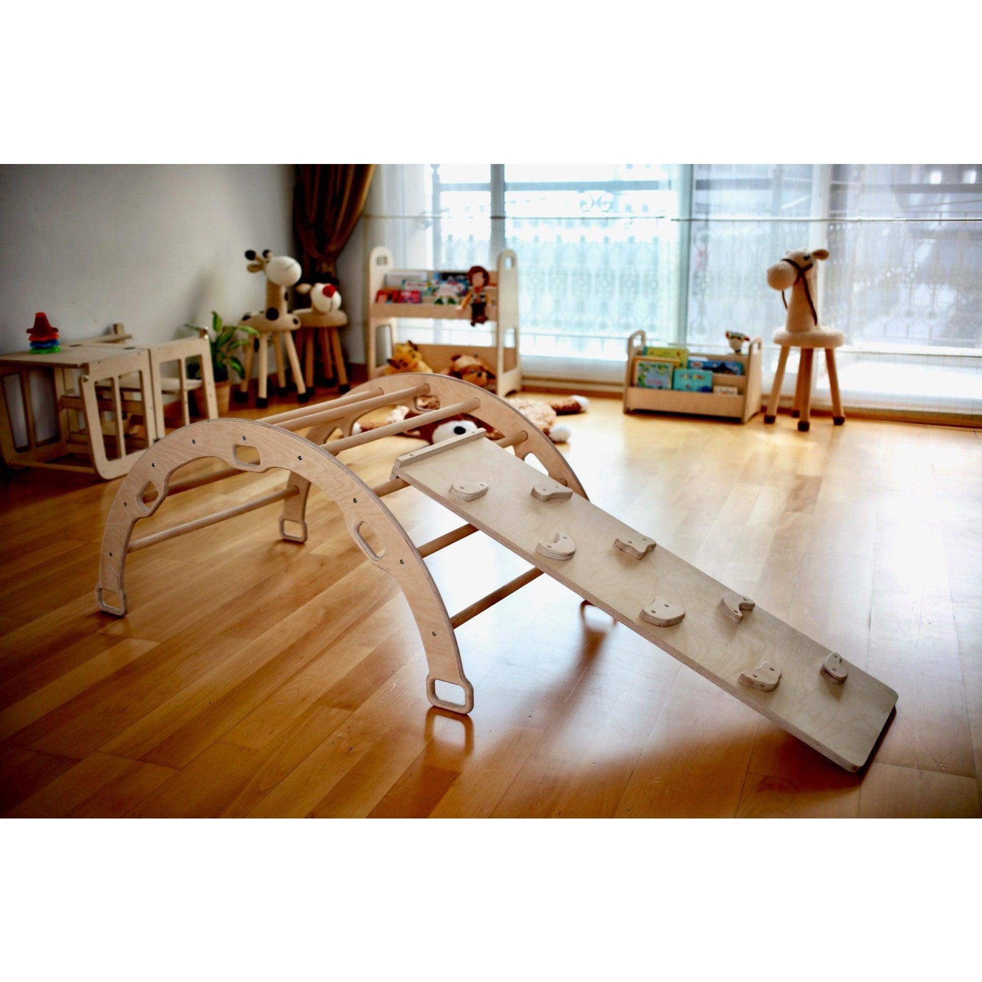 Reversible Rockwall Climbing / Sliding Ramp - The Nurturing Nook